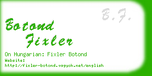 botond fixler business card